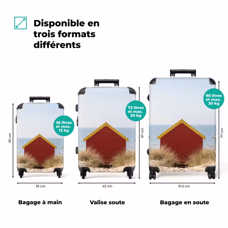 Valise - Plage - Chalets - Coloré - Dunes — 3