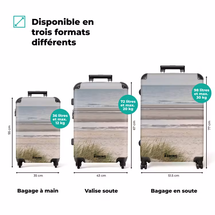 Valise - Plage de sable - Nuageux - Dunes — 3