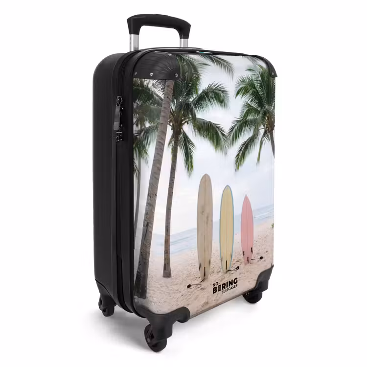 Valise - Planche de surf - Palmiers - Coloré — 2