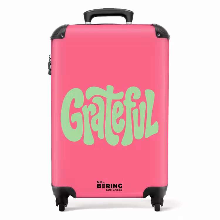 Valise - Reconnaissant - Vert - Graphique - Fluide — 1