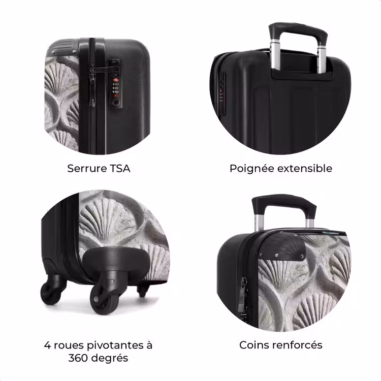 Valise - Sable - Forme de coquillage - Gris — 8