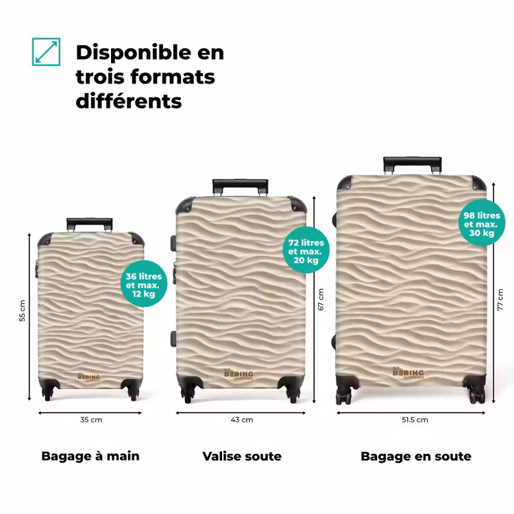 Valise - Sable - Vagues - Beige — 3