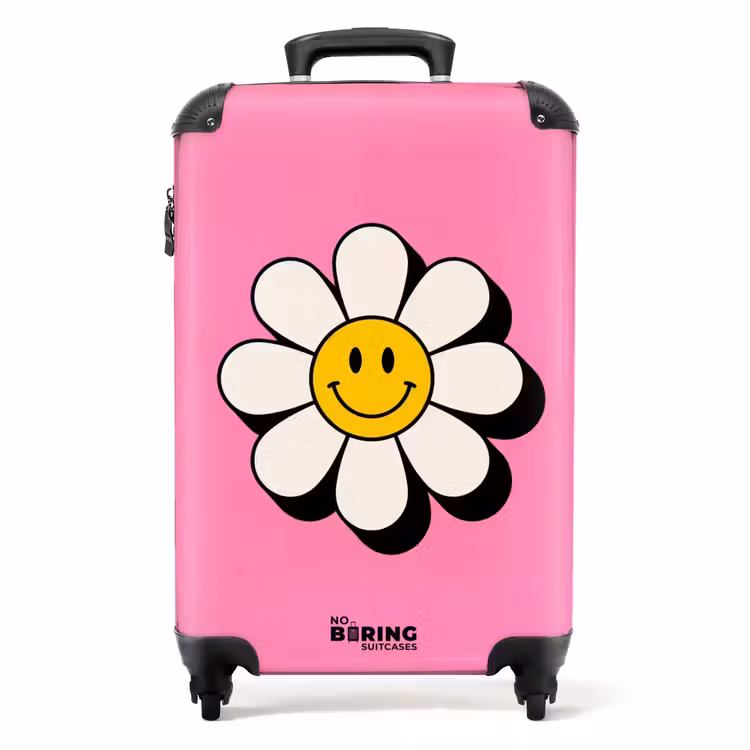 Valise - Smiley - Fleur - Rose — 1