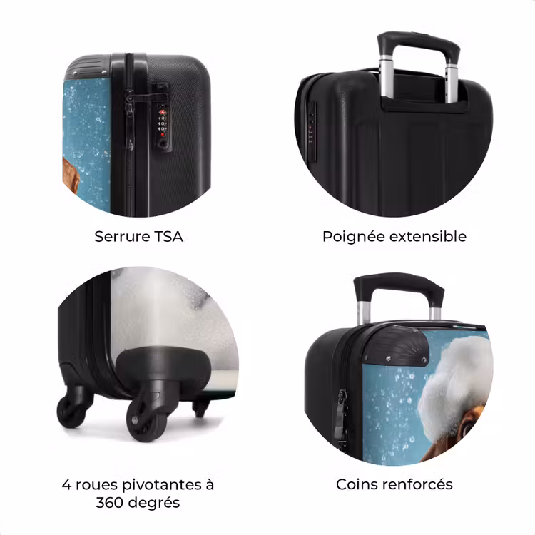 Valise - Teckel - Bain - Mousse - Gouttes d'eau — 8