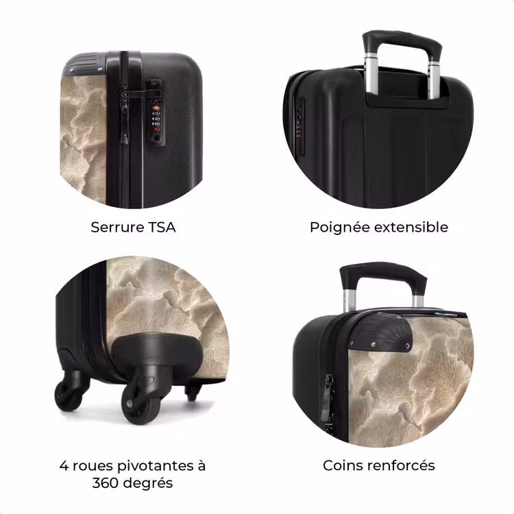 Valise - Textures en éventail - Beige - Texture en fibres — 8