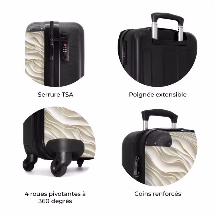 Valise - Vagues - Blanc - Minimaliste — 8