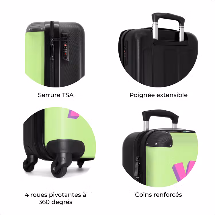 Valise - Vert - Néon - Citation — 8