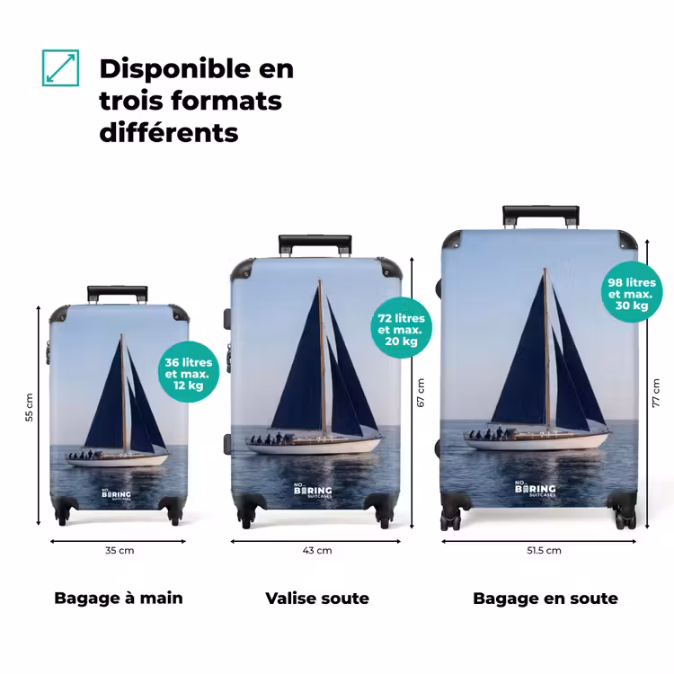 Valise - Voilier - Mer - Bleu — 3