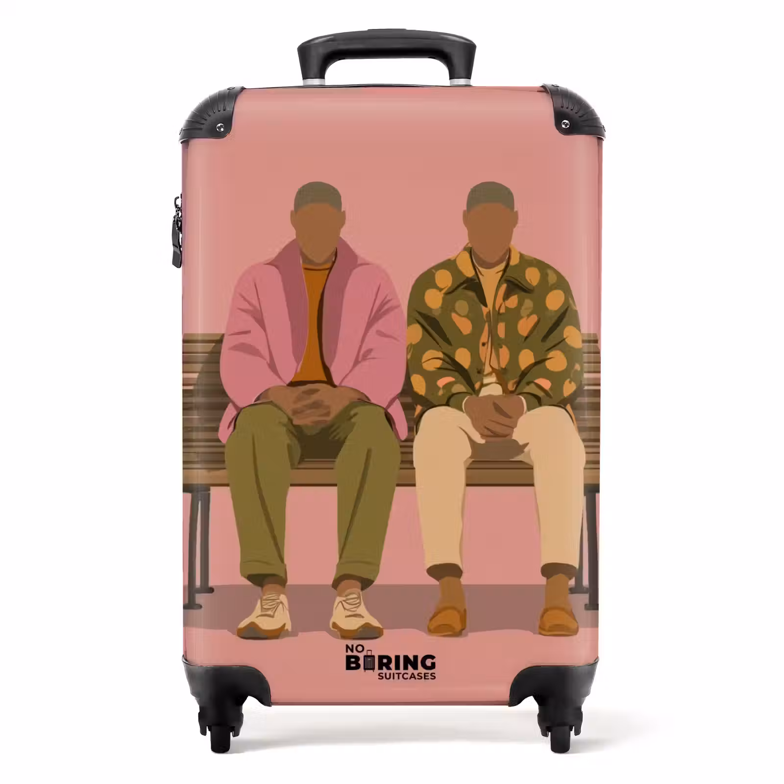 Valise - Illustration - Banc - Personnes - Minimaliste — 1