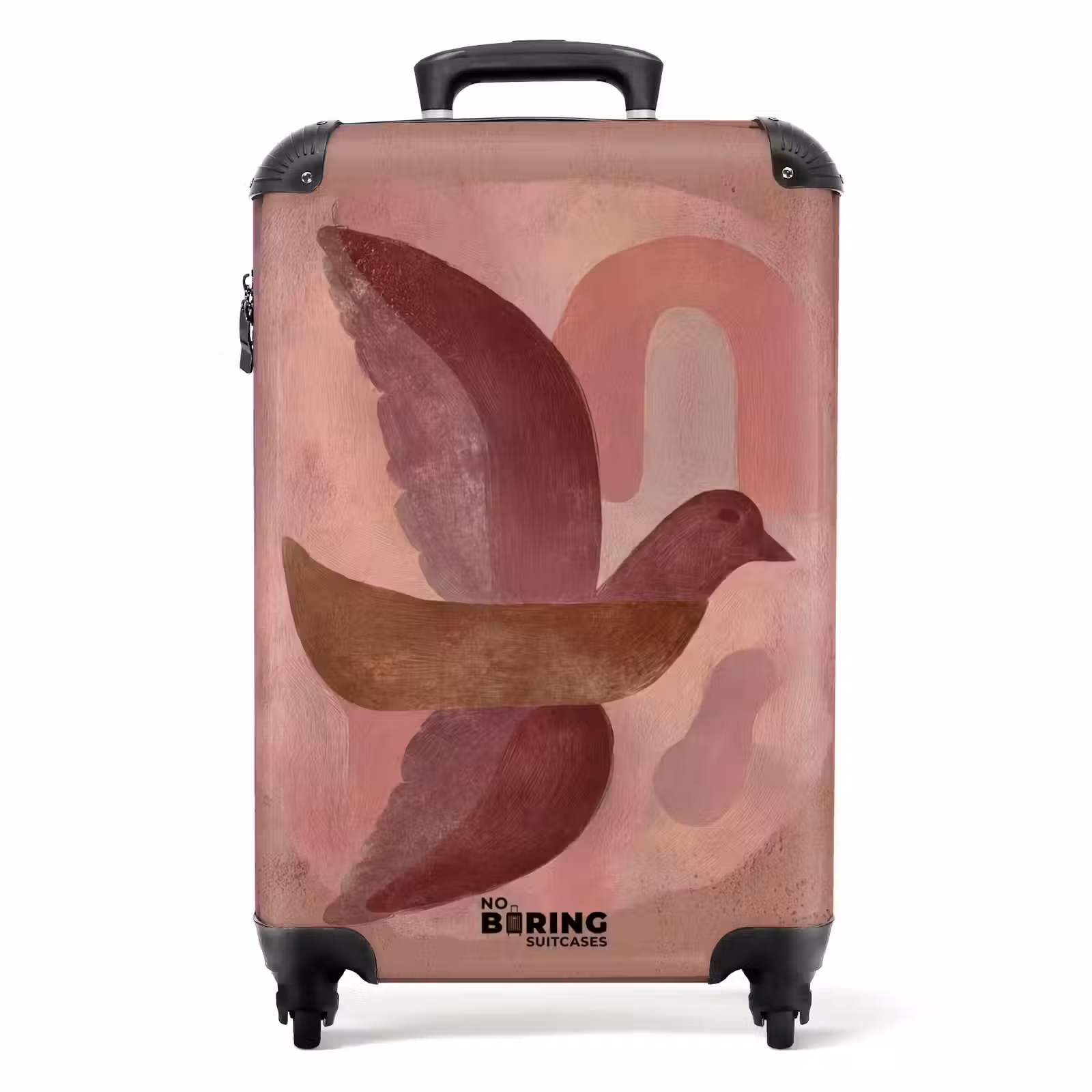 Valise - Illustration - Oiseaux - Abstrait - Rose — 1