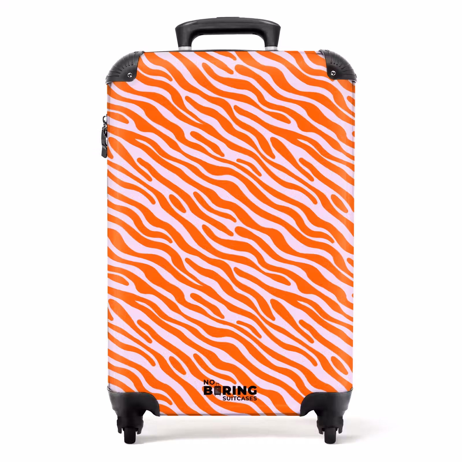 Valise avec nom - Rayures - Dynamique - Orange — 1