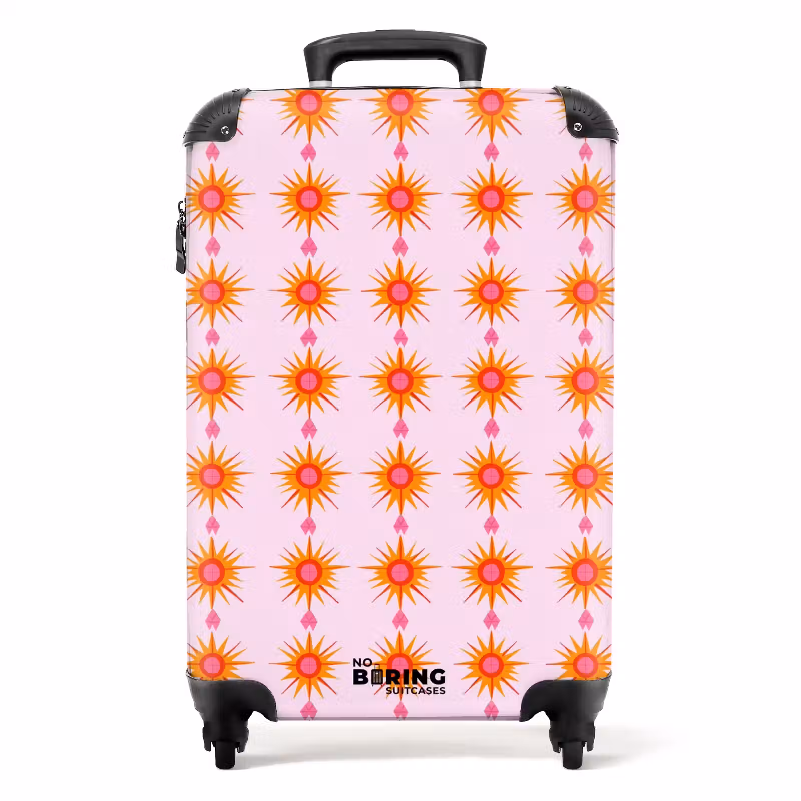 Valise avec nom - Soleil - Motif - Rose — 1