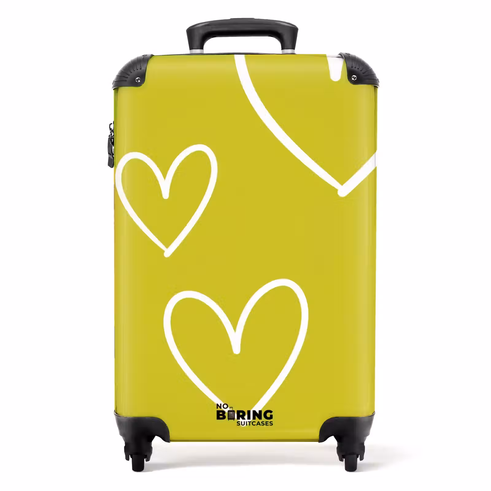 Valise - Vert - Cœurs - Blanc — 1