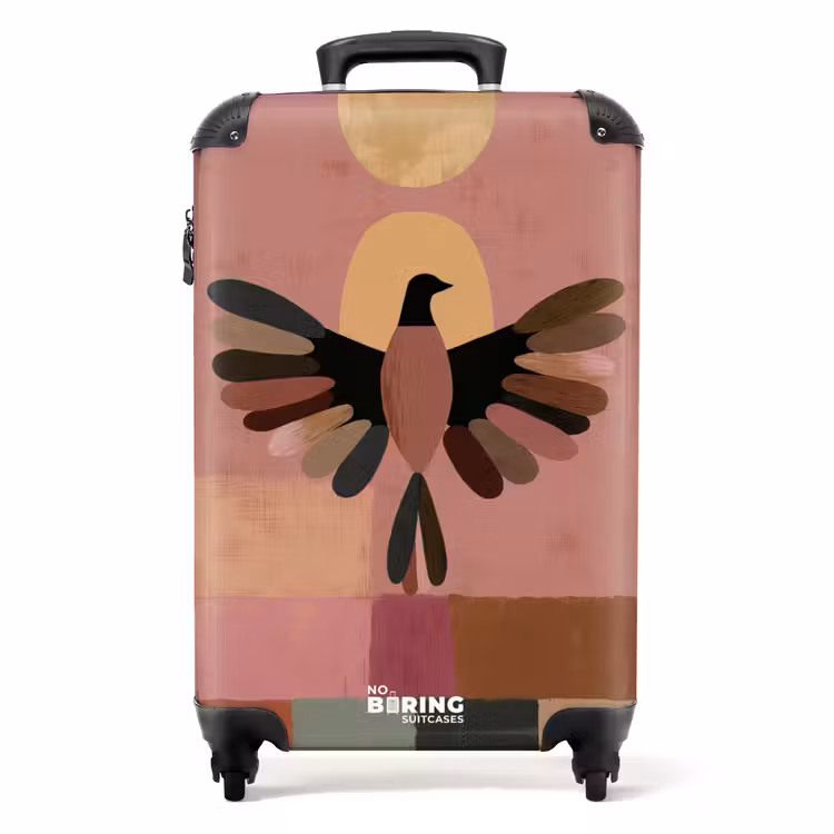 Valise - Illustration - Oiseau - Plaines - Coloré — 1