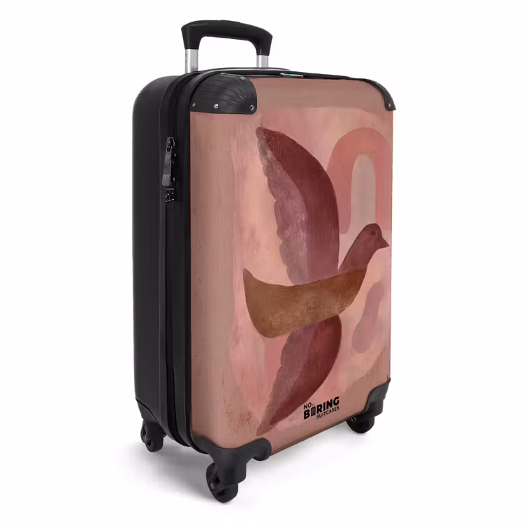Valise - Illustration - Oiseaux - Abstrait - Rose — 2