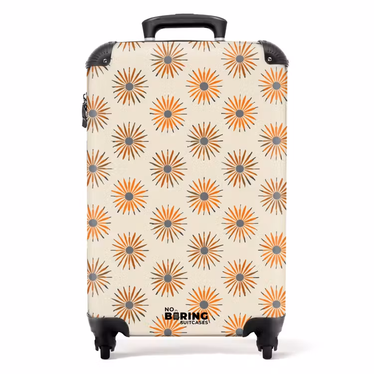 Valise avec nom - Marguerite - Motif - Orange — 1