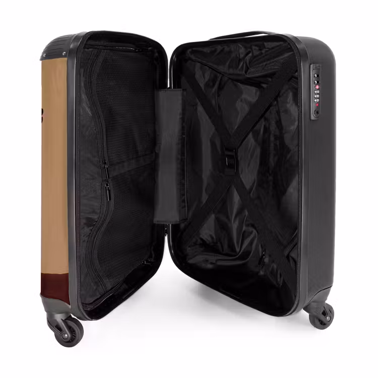 Valise - Minimaliste - Vase - Fleurs - Marron — 5