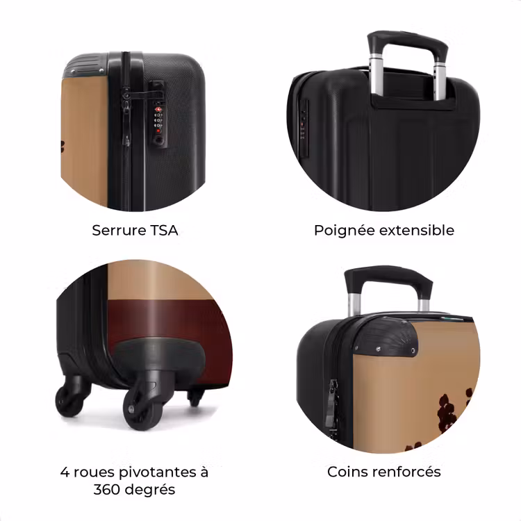 Valise - Minimaliste - Vase - Fleurs - Marron — 8