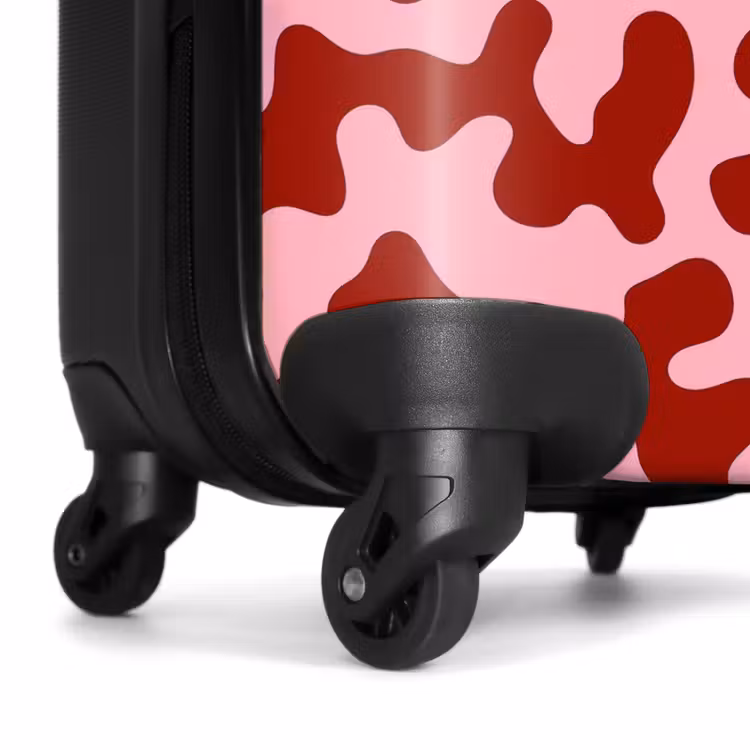 Valise avec nom - Moderne - Abstrait - Rouge — 7