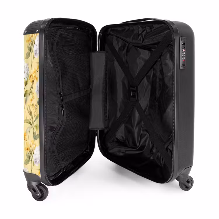Valise - Motif de fleurs jaune — 5