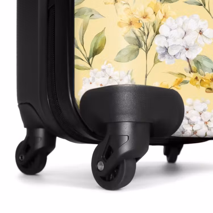 Valise - Motif de fleurs jaune — 7