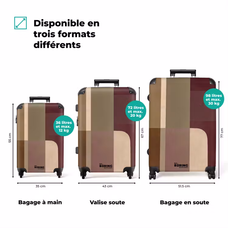 Valise - Plaines - Abstrait - Bordeaux - Lignes — 3
