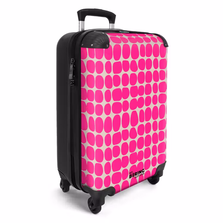 Valise avec nom - Pois - Motif - Rose — 2