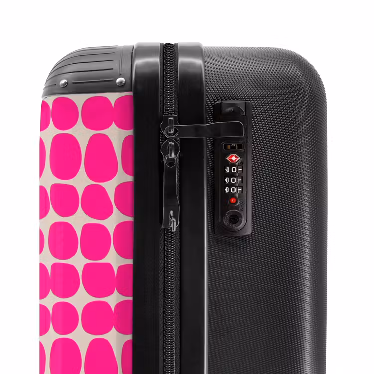 Valise avec nom - Pois - Motif - Rose — 6