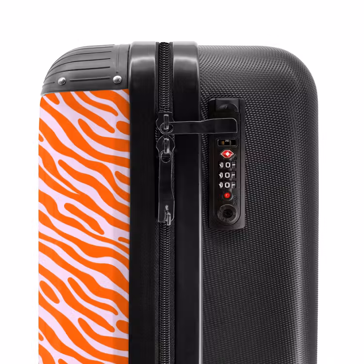 Valise avec nom - Rayures - Dynamique - Orange — 6