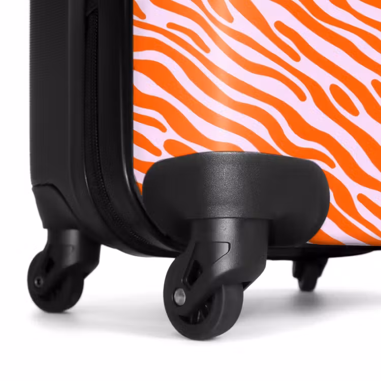 Valise avec nom - Rayures - Dynamique - Orange — 7