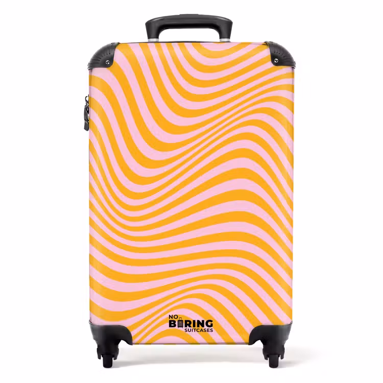 Valise - Vagues - Jaune/Rose — 1