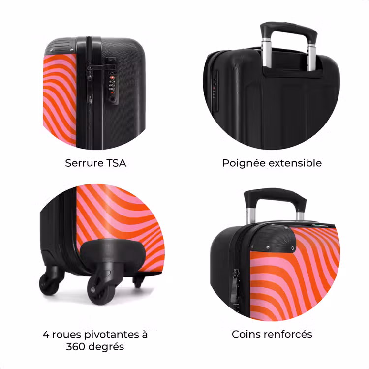 Valise - Vagues - Rouge/Rose — 8