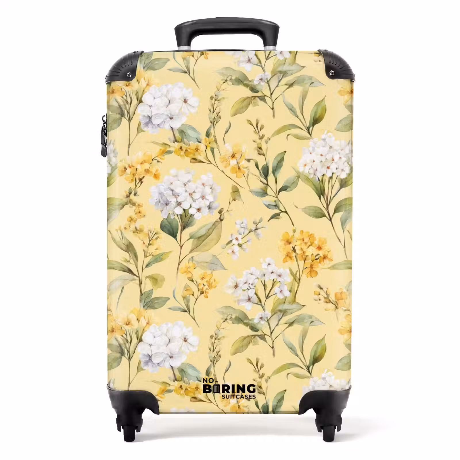Valise - Motif de fleurs jaune — 1