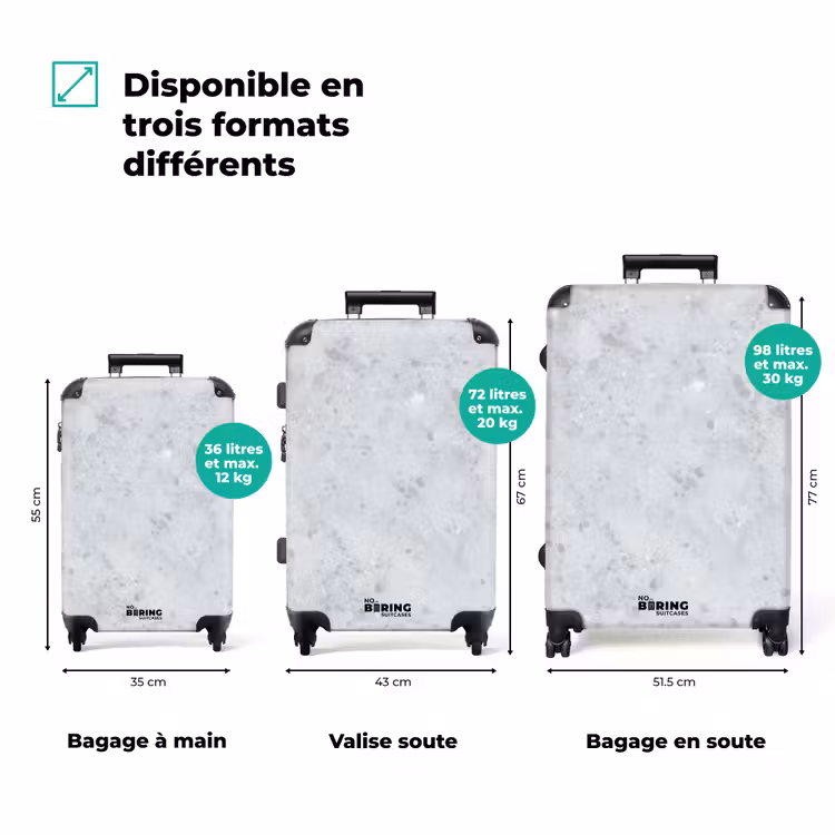 Valise - Gris - Effet terrazzo - Béton — 3