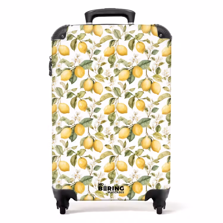 Valise - Lemons pattern yellow green — 1