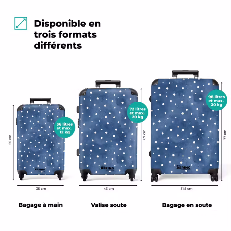 Valise - Motif à points bleu — 3