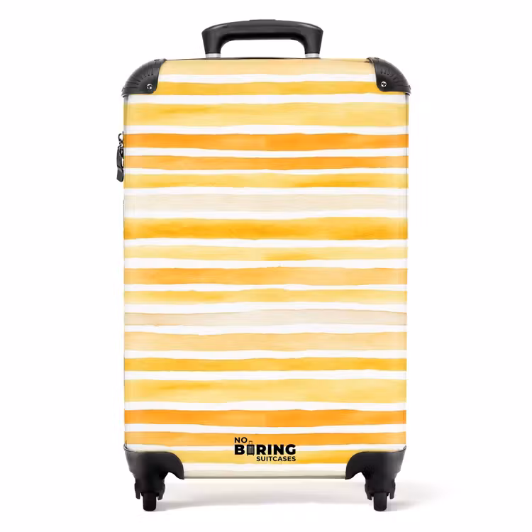 Valise - Motif à rayures jaune — 1
