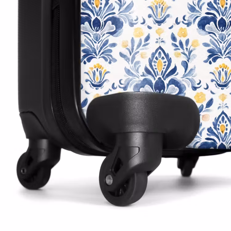 Valise - Motif baroque bleu jaune — 7