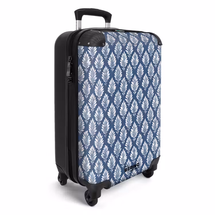 Valise - Motif de feuilles bleu — 2