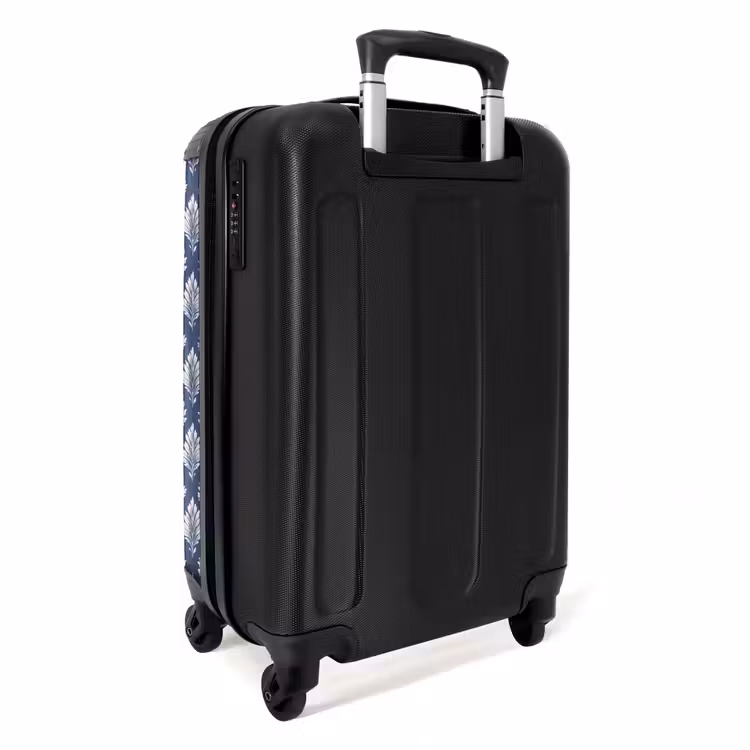 Valise - Motif de feuilles bleu — 4