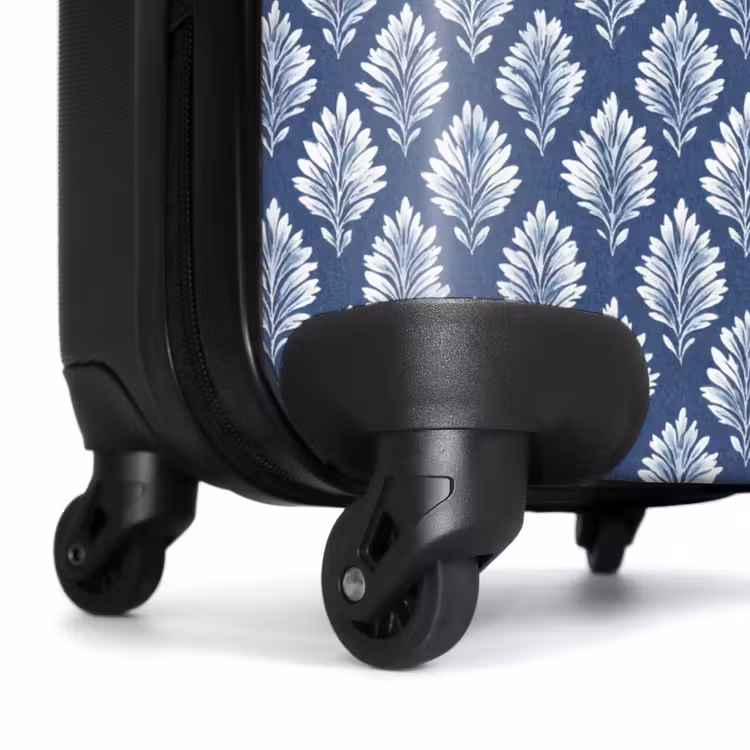 Valise - Motif de feuilles bleu — 7