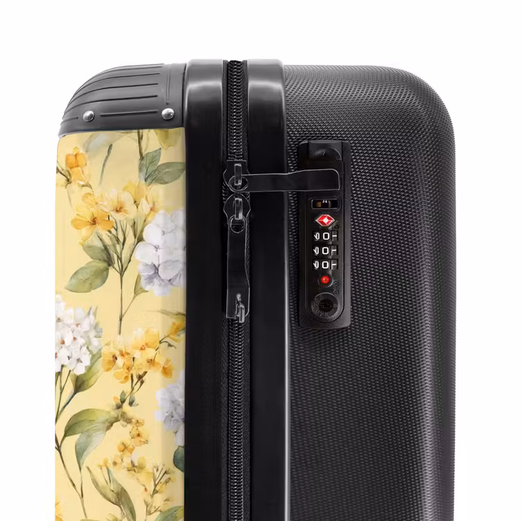 Valise - Motif de fleurs jaune — 6