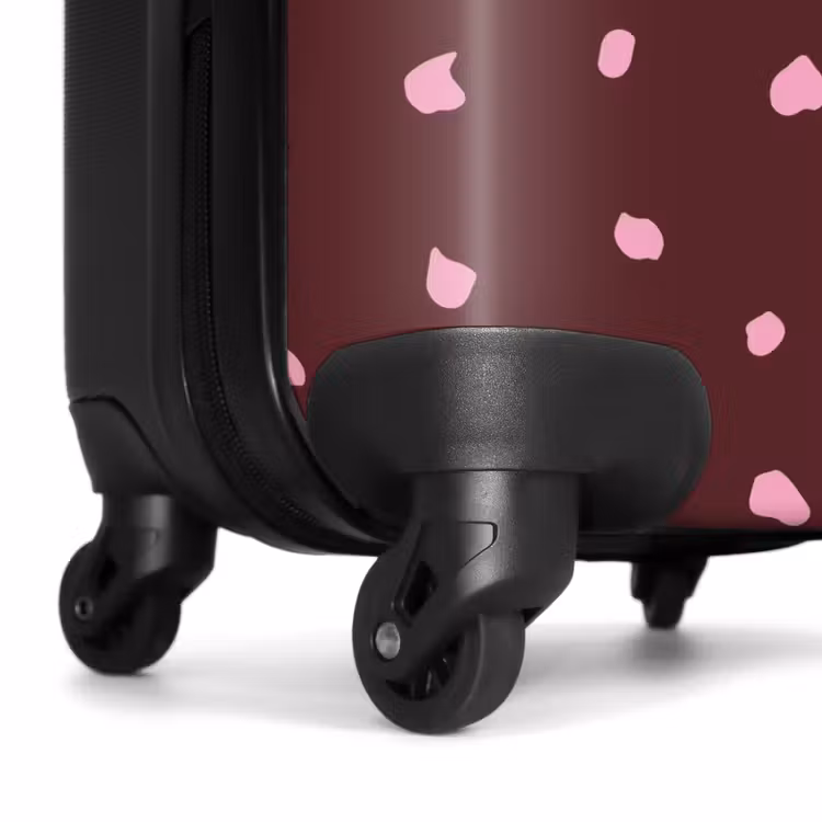 Valise - Taches roses sur fond bordeaux — 7