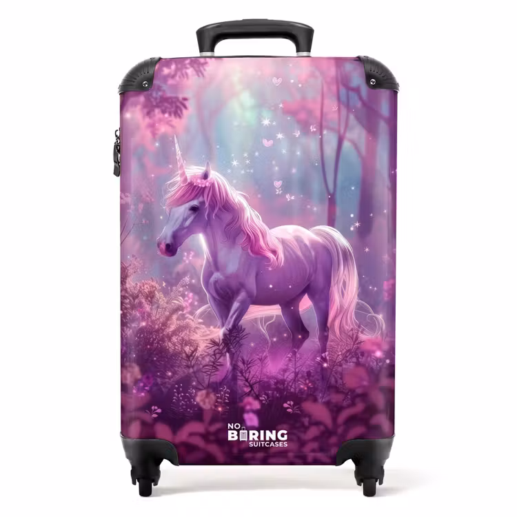 Valise - Licorne entourée de nature violette — 1