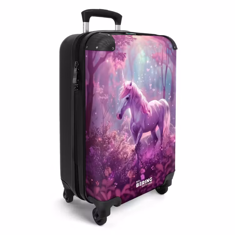 Valise - Licorne entourée de nature violette — 2