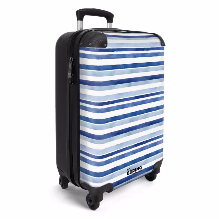 Valise - Motif à rayures bleu — 2