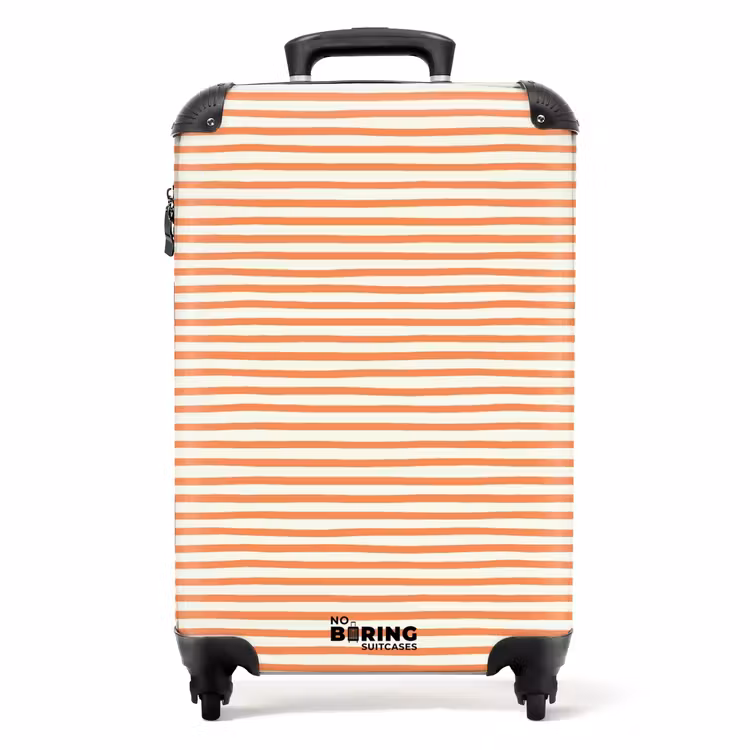 Valise - Motif à rayures orange — 1