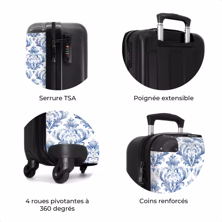 Valise - Motif baroque bleu — 8