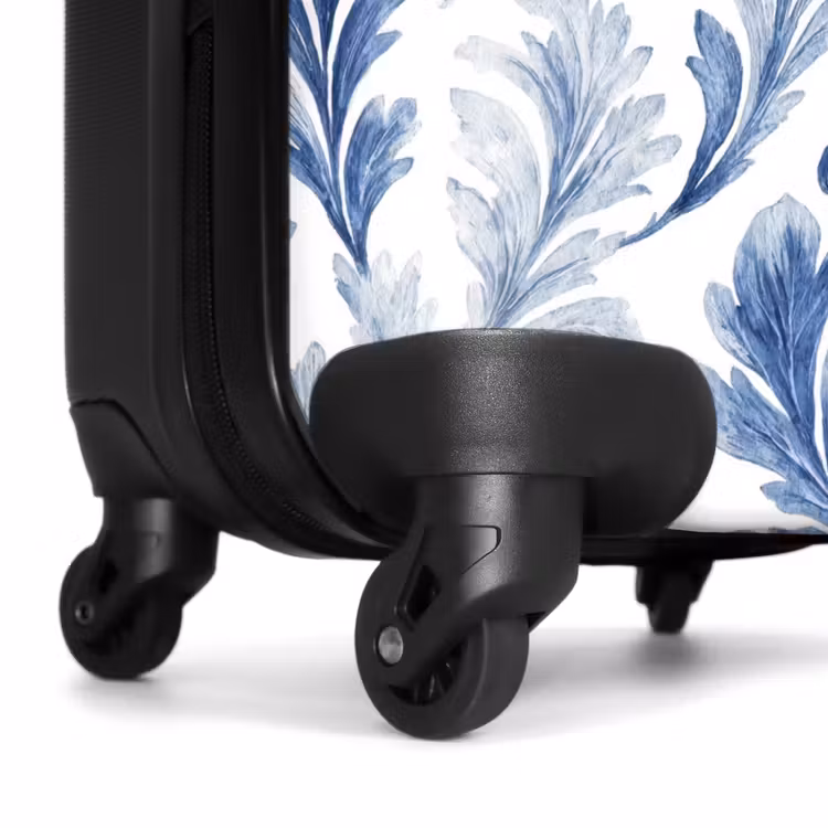 Valise - Motif baroque de feuilles bleues — 7