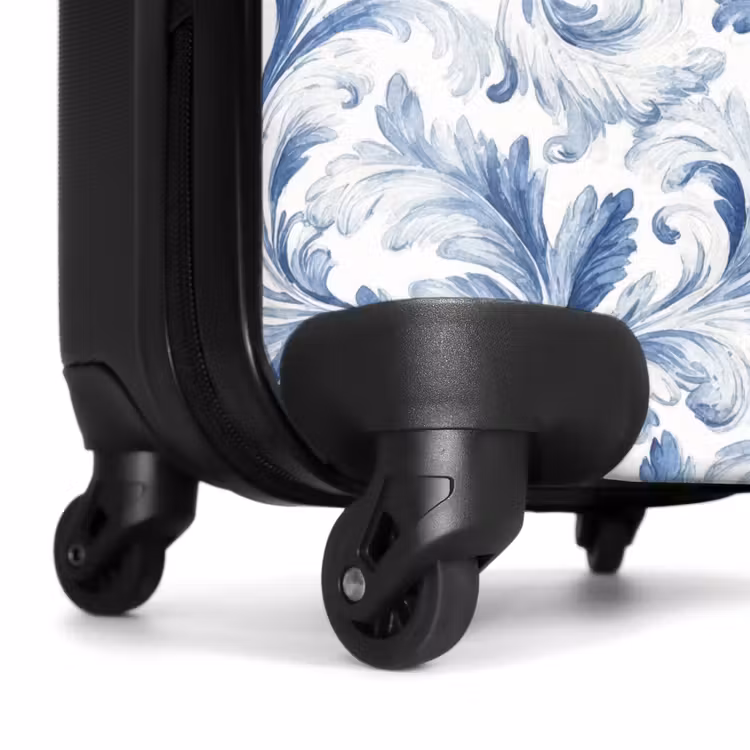 Valise - Motif baroque de feuilles bleues — 7